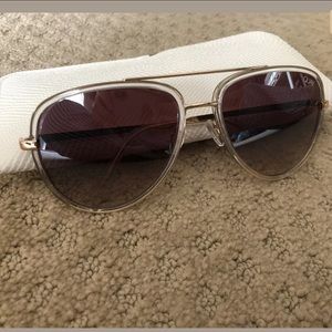 Quay X JLO all in clear aviator sunglasses